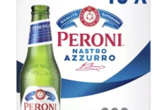 Peroni Nastro Azzurro Beer Lager Bottles – 20 x 330ml