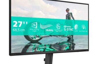 Philips 27M2N3200NF 27 Inch FHD Monitor, 144Hz, IPS, 1ms MPRT, Adaptive Sync, G-Sync Comp., HDR10, (1920×1080,HDMI 1x 2.0,DP 1x 1.4)