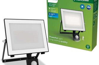 Philips Lois Outdoor Floodlight with Sensor, 50 W, 5000 K, Black