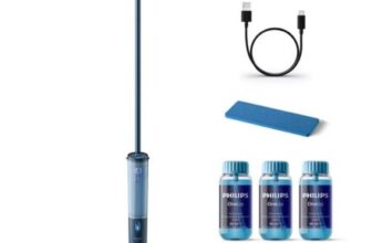 Philips OneUp 3000 Series Electric Mop with 2 Pads and Floor Cleaner 40ml Trio