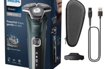 Philips Shaver Series 5000 – Wet & Dry Electric Mens Shaver, Electric Razor for Men with Charging Stand and Travel Case (Model S5884/35)