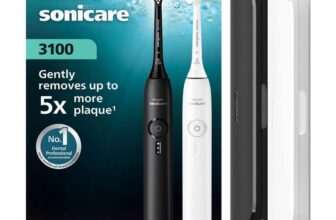 Philips Sonicare 3100 Duo Pack Electric Toothbrush, Black & White