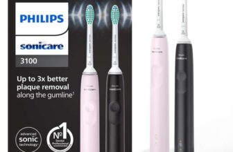 Philips Sonicare 3100 Electric Toothbrush Sugar Rose and Black, Dual Pack