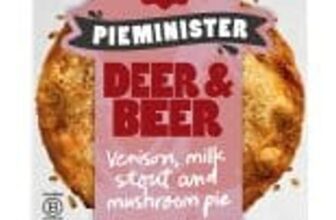 Pieminister Deer & Beer Pie with Wild Venison, Milk Stout & Mushroom Pie 255g