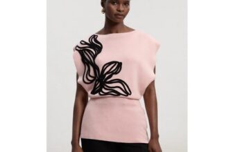 Pink Placed Cornelli Knitted Top
