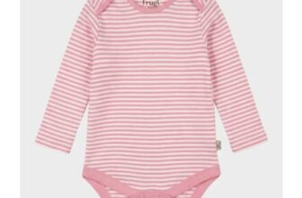 Pink Stripes Frugi Baby Bodysuit (6-9 Months)