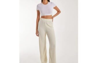 Pink Vanilla Soft Brushed Rib Flares