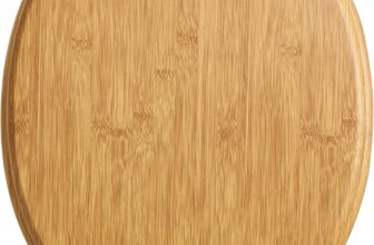 Pipishell O-Shaped Wooden Toilet Seat with Soft-Close Mechanism and Smooth Metal Hinges, MDF Slow Close Toilet Seat & Lid, Easy Assembly & Cleaning, Fits Most Bathroom Toilets