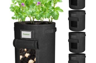 Plant Grow Bags,5 Pack 15 Gallon Plant Grow Bags for Vegetables