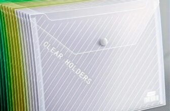 Plastic Envelopes File Folders, Clear Folder for Document US Letter A4 Size Poly Envelopes with Label Pockets for School Home Work Office 10PCS