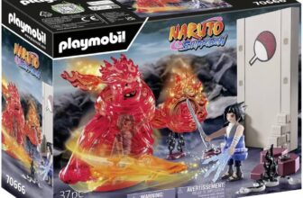 Playmobil 70666 NARUTO SHIPPUDEN Sasuke vs. Itachi, sibling battle with Mangekyou Sharingan and energy spirit Susanoo, Itachis revenge, collectable playset suitable for children and fans ages 5