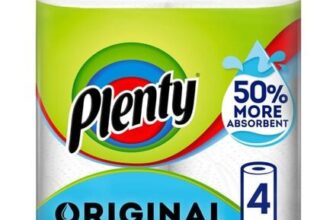Plenty White Kitchen Towel 4 Rolls 4 Pack
