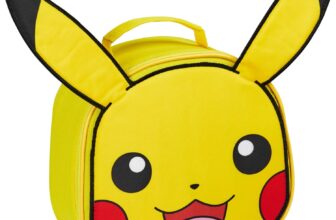 Pokemon Insulated Lunch Bag – Pikachu Lunch Case for School, Travel, Days Out (Yellow)