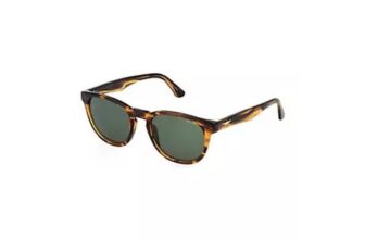 Police Sunglasses Shiny Striped Brown