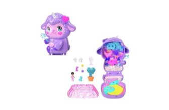 Polly Pocket Lamb Compact Playset with Micro Doll