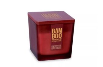 Pomegranate & Pepperwood Bamboo Large Jar Candle