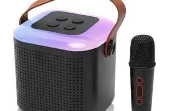 Portable Bluetooth PA System with RGB Speaker and Wireless Mic