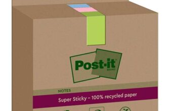 Post-it Super Sticky 100% Recycled Notes, Pack of 3 Pads,