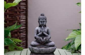 Praying Buddha Tabletop Water Feature With LED Lights, Free P&P Clubcard