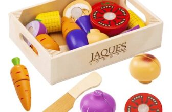 Pretend Play Food Set – Wooden Fruit and Veg