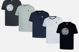Pretty Green Mens 5-Pack Cotton Crew Neck Short Sleeve T-Shirt