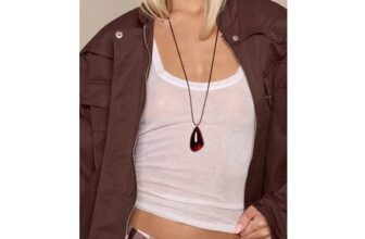 PrettyLittleThing Smokey Resin Rope Cord Pendant Necklace