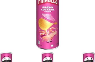 Pringles Prawn Cocktail Flavour Crisps 185g (Packaging may vary) (Pack of 4)