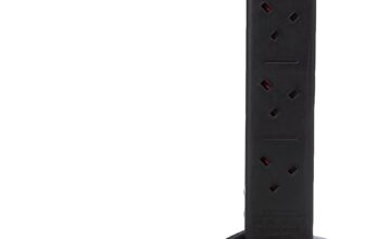 Pro Elec EXTENSION TOWER 10-GANG NEON, BLACK