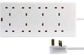 Pro Elec PEL01377 8 Gang Extension Lead, 0.5 m White – Usually dispatched within 1 to 4 weeks