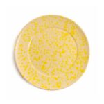 Puglia Bright Yellow Splatter Dinner Plate, 27cm