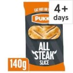 Pukka Slice Either All Steak, Chicken & Mushroom or Jerk Chicken 140g Clubcard Price