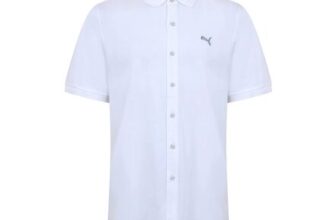 Puma Mens Button Polo Short Sleeve Shirt