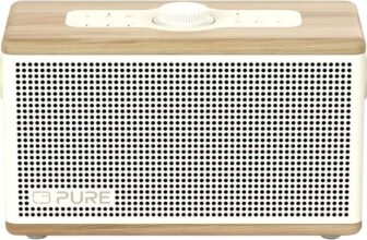 Pure Classic Aura Bluetooth Speaker with Lights (Oak) – Free C&C