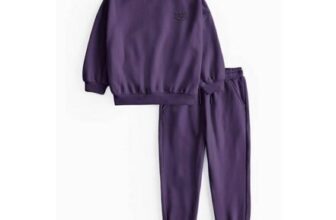 Purple Slogan Sweatshirt & Joggers Set 2-3 Years
