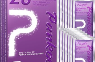 Purple Teeth Whitening Strips 14 Treatments, Helps Remove Surface Stains – Coffee & Wine Stains, Supports Enamel Care, No Sensitivity, No Slip, 28 Strips
