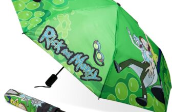 RICK AND MORTY Folding Umbrella for Adults and Teenagers Folding Telescopic Umbrella Lightweight Travel Work