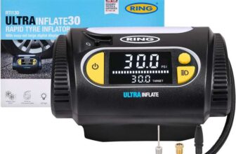 RING ULTRAINFLATE 30 Rapid Digital Tyre Inflator – Digital Display With Quick Set