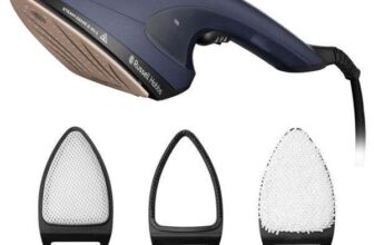 RUSSELL HOBBS Steam Genie 28370 2-in-1 Clothes Steamer – Blue Only C&C