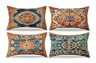 RYBornament Moroccan Cushion Covers 30×50 Yellow Geometric Tapestry