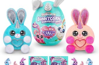 Rainbocorns Easter Bunnycorn Surprise Series 2 (2 Pack) by ZURU, Collectible Bunny Plush with 4 Surprises, Easter Gift for Girls