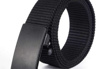 Ratchet Buckle Belt for Men, Auto-Lock, Black, Waist below 39, 43 & 46 – Ships by and sold by Haul Global