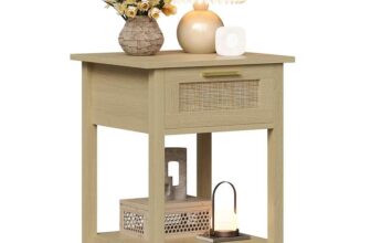 Rattan Bedside Table / side table