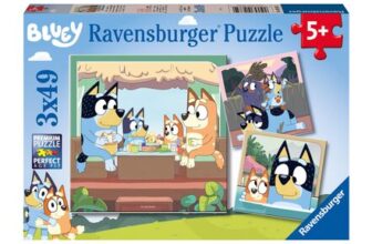 Ravensburger Bluey 3×49-Piece Jigsaw Puzzles, Ages 5