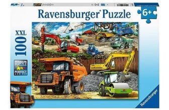 Ravensburger Construction Vehicles Jigsaw Puzzle, 100 Pieces, Ages 6