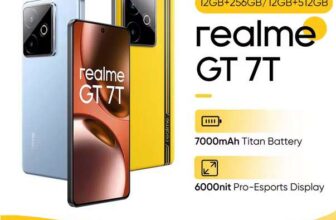 Realme GT 7T 5G 6.8 Smartphone (EU/12GB/ Dimensity 8400 Max /7000mAh ) 256GB £303.84 / 512GB £341.37 w/codeRealme UK Flagship Store