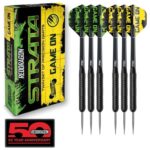 Red Dragon Darts Set – Strata Game On Twin Set of Darts 20g Black Steel Tip reddragondarts