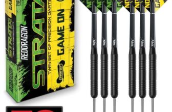 Red Dragon Darts Set – Strata Game On Twin Set of Darts 20g Black Steel Tip reddragondarts
