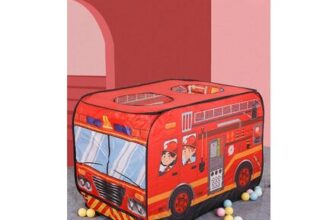 Red H&O Fire Engine Play Tent with Two Openings