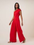 Red One Shoulder Sanaria Jumpsuit – Size 4-18 – W/Code