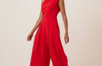 Red One Shoulder Sanaria Jumpsuit – Size 4-18 – W/Code